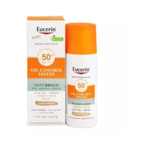 EUCERIN Sun Gel Crema Oil Control Toque Seco SPF50+ Tono Medio 50ml